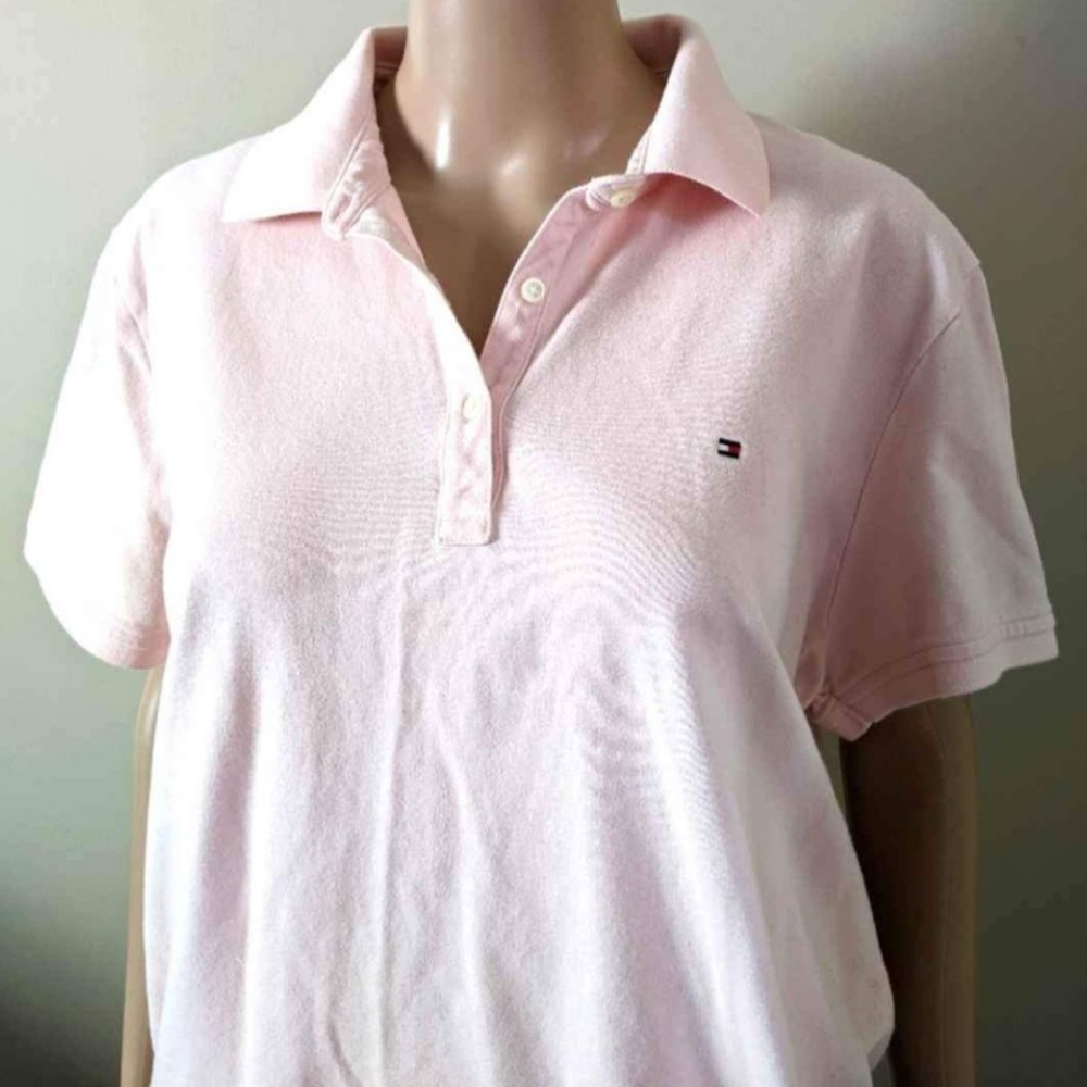 Tommy Hilfiger light pink polo tshirt, size XXL
